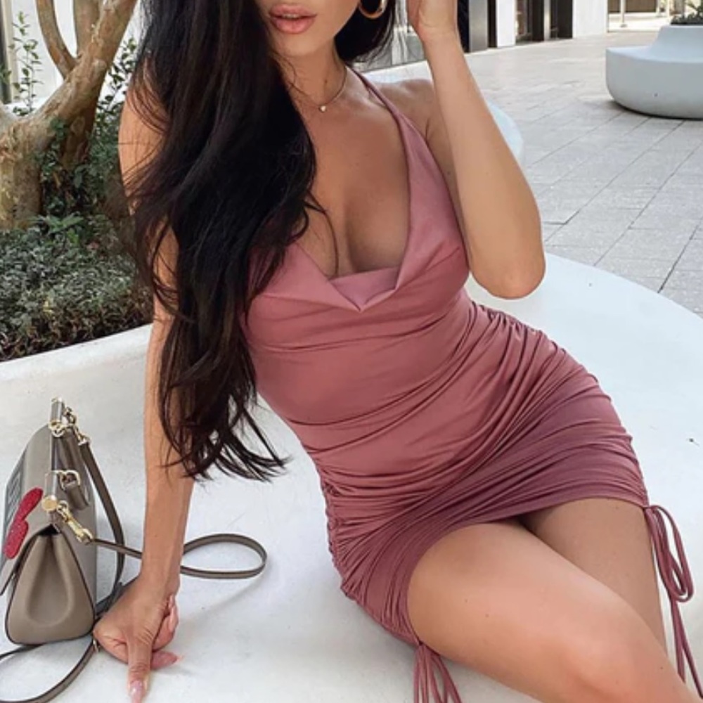 Fashion Nova Dusty Rose Slip Dress
